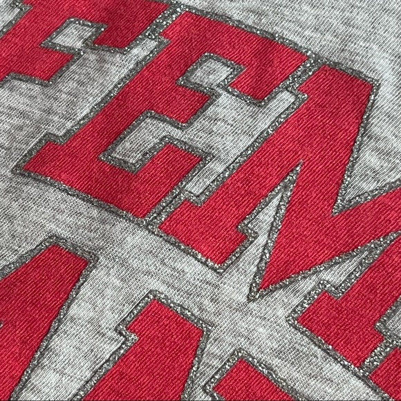 Pam & Gela Feminist Gangsta Glitter Graphic Distressed Racerback Tank Top L - Picture 6 of 13